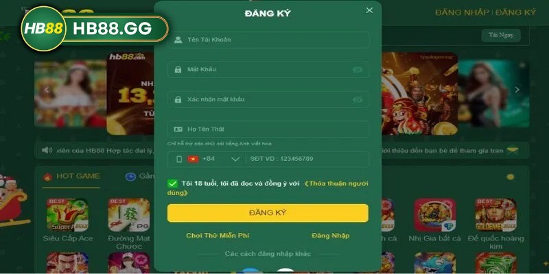 Đăng ký Hb88 | Link vào Hb88 và cách đăng ký nhanh nhất 2 Các bước đăng ký HB88 được thực hiện đơn giản, nhanh chóng